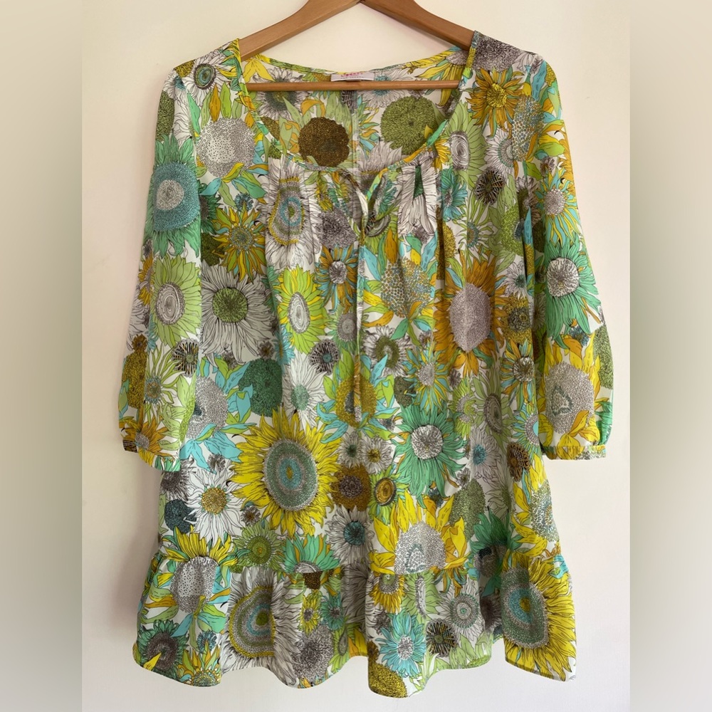 Liberty of London for Target sunflower ruffle top Size Large
